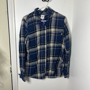 Vans Blue and Yellow Plaid Shirt